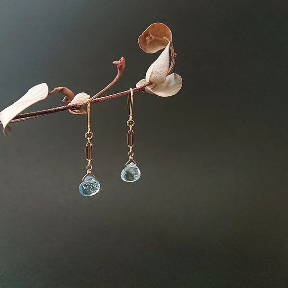 [海藍寶石] 漂亮單隻海藍寶石耳環 第4張的照片