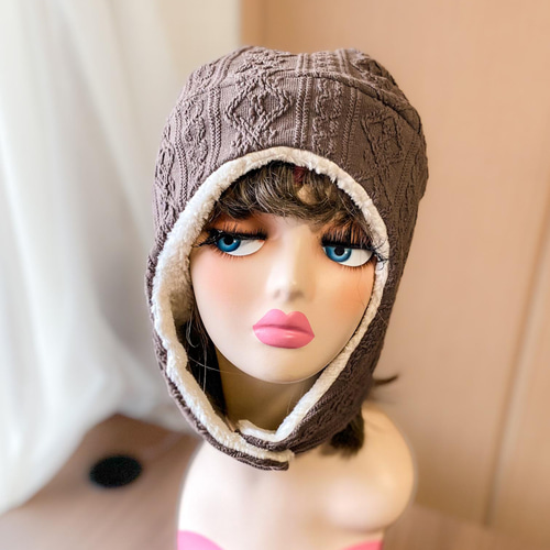ʚ猫耳ニット帽 たどりつけ イヤーマフ オーダー巾着ɞ mayo様