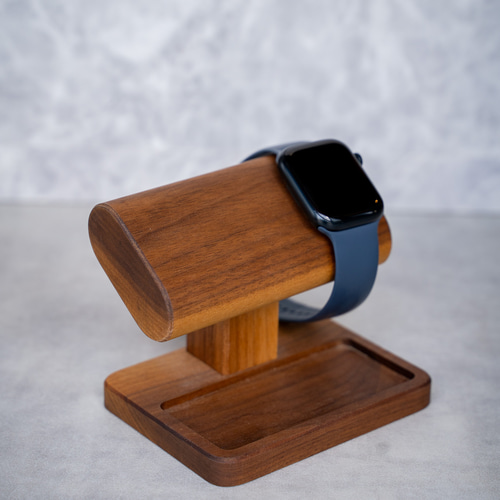 アップルウォッチ2本掛けスタンド【ウォルナット】 その他インテリア