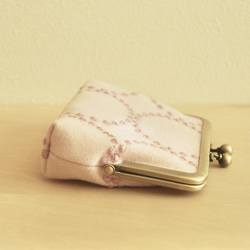 ミナペルホネン【タンバリン dop】ピンク☆がま口 カードケース 2枚目の画像