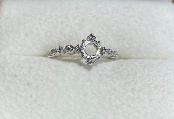 リング空枠 ティアラ ラウンド5 シルバー 指輪・リング hathor2023