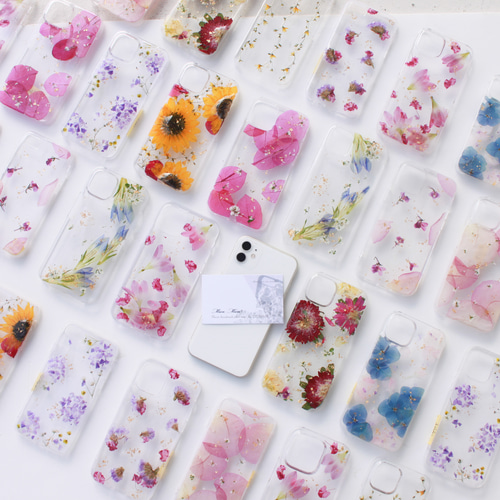 専用ページです/iPhoneケース アルコールインクアート 小花 全機種対応