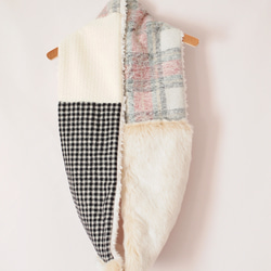 【受注製作】うっすらチェックとふんわりギンガムのスヌード 5枚目の画像