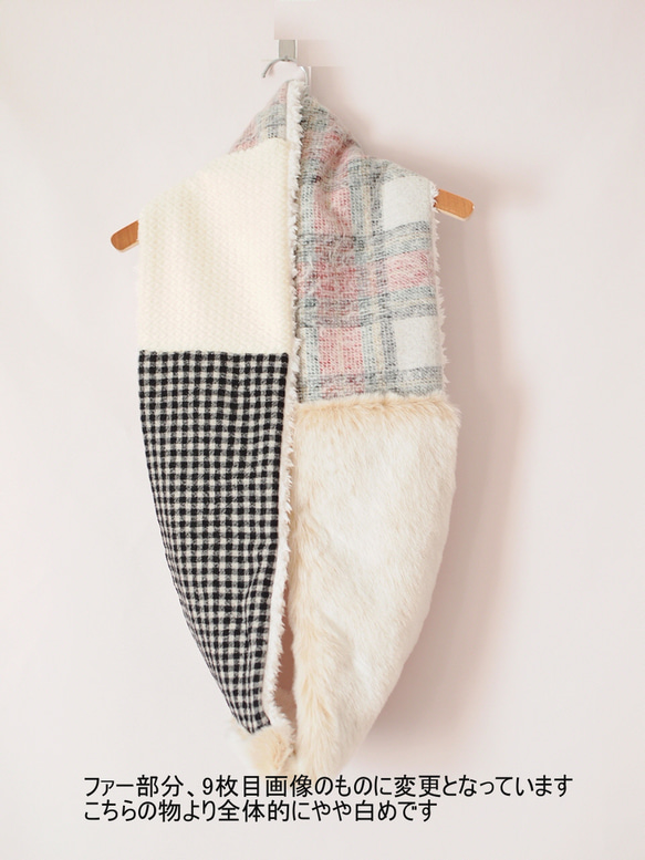 【受注製作】うっすらチェックとふんわりギンガムのスヌード 5枚目の画像