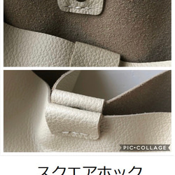 本革トートバッグL：黒薔薇　シンプル軽量 7枚目の画像