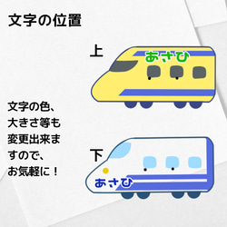 【＊絵柄追加＊】ミニミニ新幹線　名入れ　ボタン（名前入りボタン） 5枚目の画像