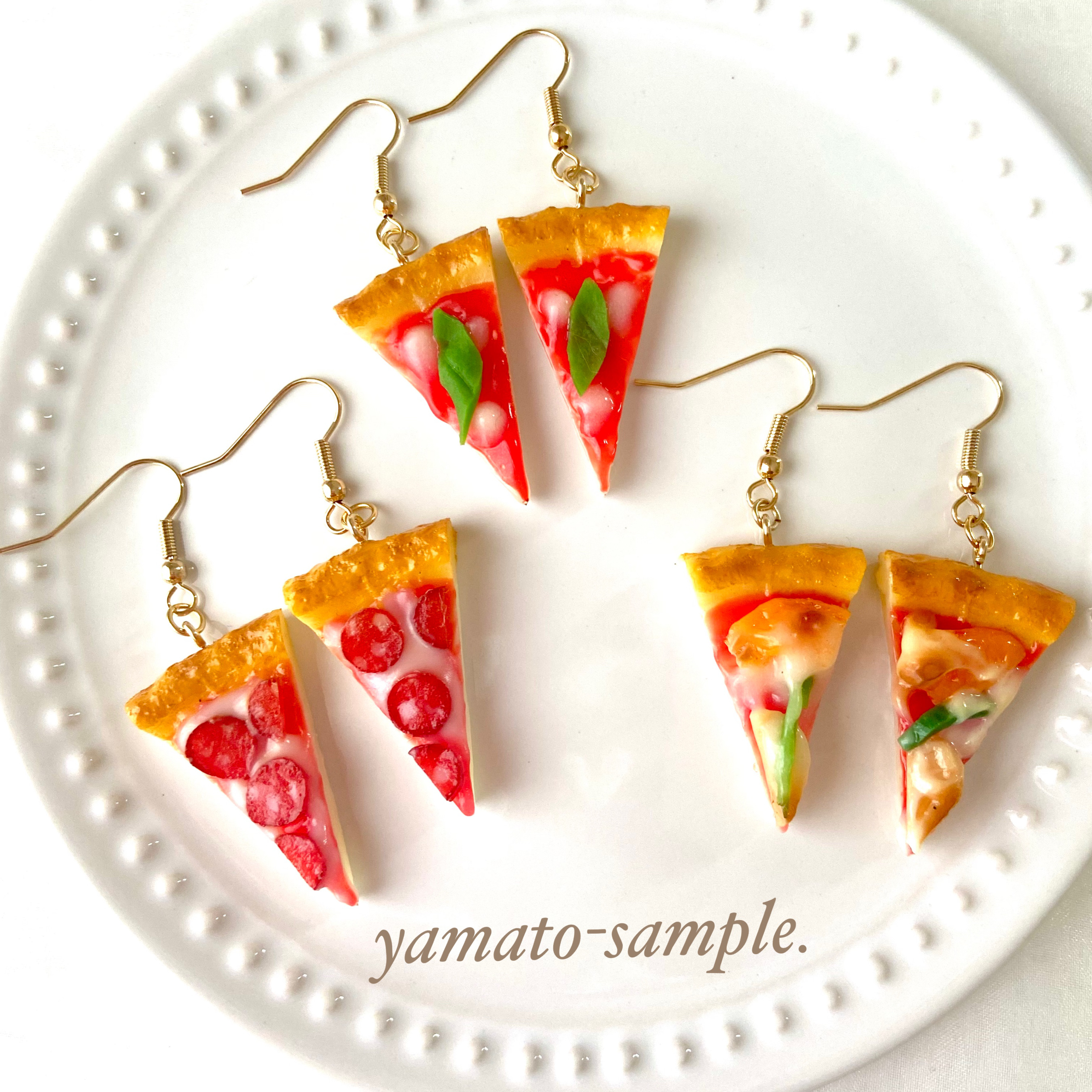 新作登場！選べる！☆1ピースピザ☆ ピアスorイヤリング 食品
