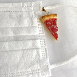 選べる！☆1ピースピザ☆ マスクアクセサリー　食品サンプル　おもしろい　ミニチュアフード 3枚目の画像