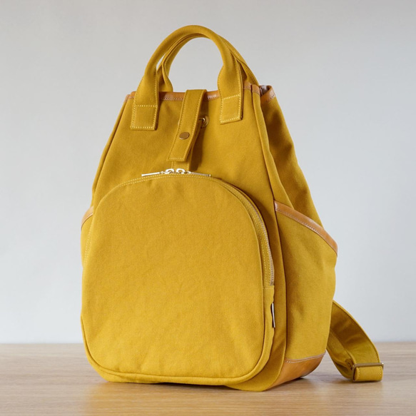 Baguette / Mustard Yellow [10 pockets] [2way] [定做] 帆布包 第3張的照片