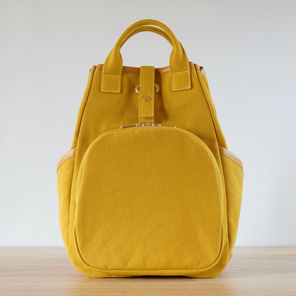 Baguette / Mustard Yellow [10 pockets] [2way] [定做] 帆布包 第4張的照片