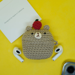 りんごくま AirPods4/Pro/AirPods3/AirPods エアーポッズ/プロ/第3世代