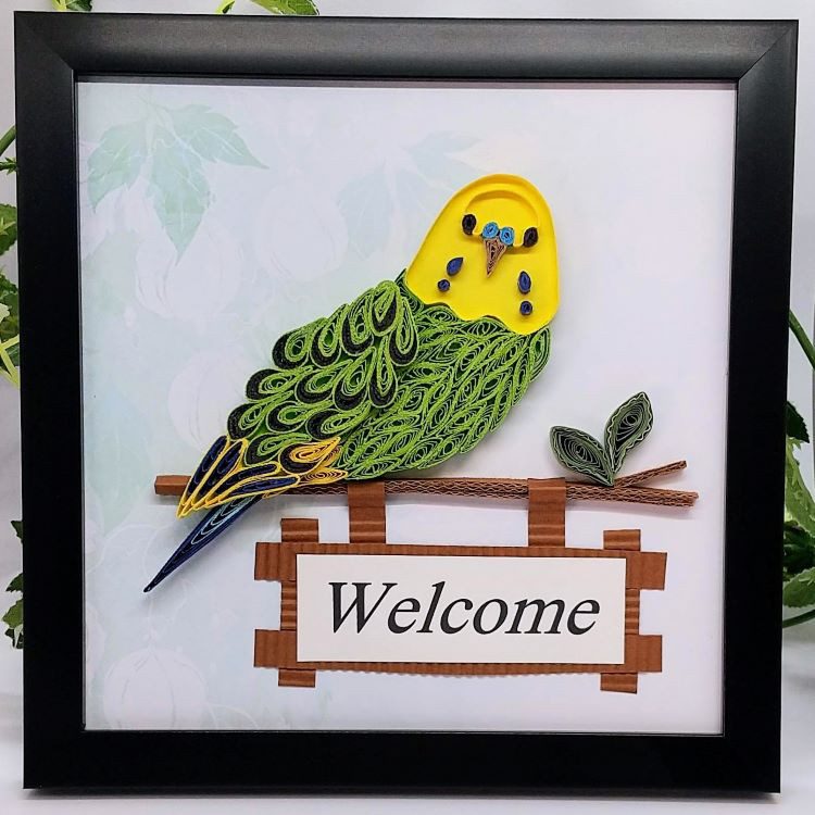 ❤️ご注文専用ページ❤️ ❤︎ペーパークイリング❤︎ welcome frame ペーパークイリング・うちのこWelcomeフレーム「セキセイインコ