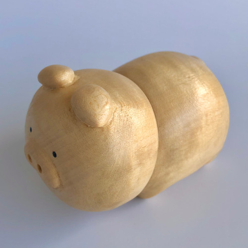 ようじが出る木彫りのブタ〈横〉 その他置物 ケージー工房 通販