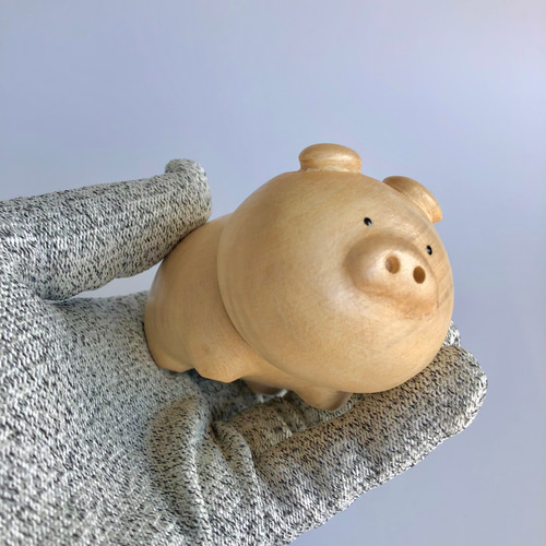 ようじが出る木彫りのブタ〈横〉 その他置物 ケージー工房 通販
