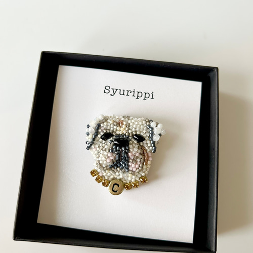 My Dog collection☆うちの子ビーズ刺繍ブローチ ブローチ beads