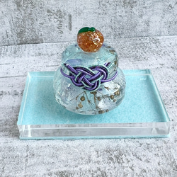 レジンで作った小さな鏡餅　紫陽花　お正月飾り　水引　ハーバリウム　選べるカラー　花　本物のお花　ギフトラッピング無料 19枚目の画像