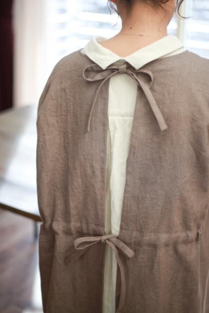 10年割烹着（麻100%生地）※期間限定6色から