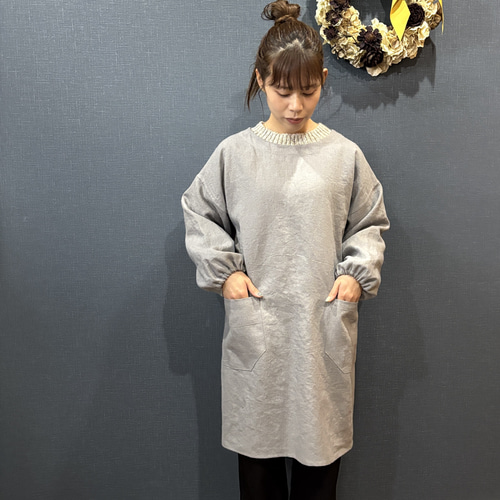 10年割烹着（麻100%生地）※期間限定6色から エプロン atelier kanon