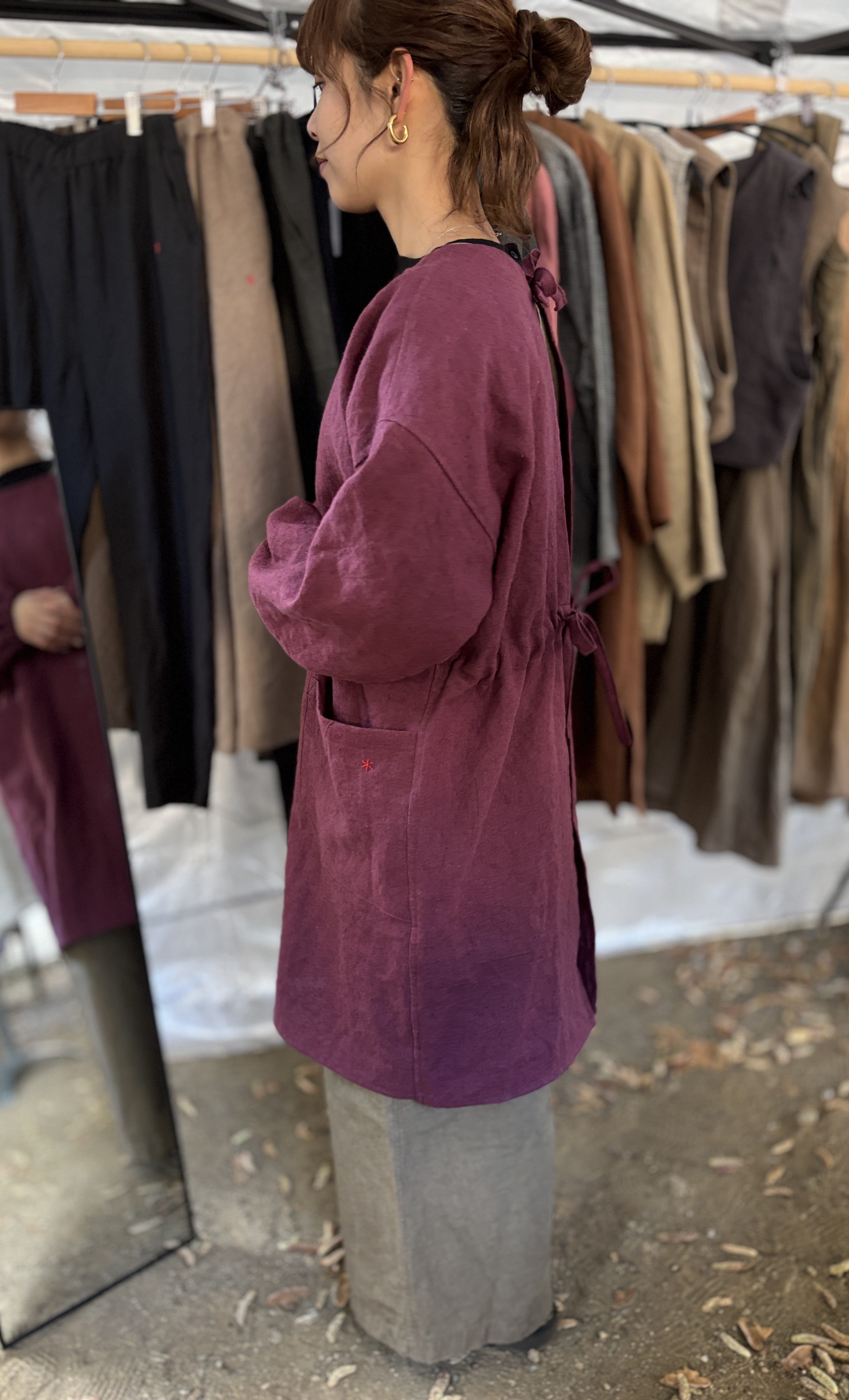 10年割烹着（麻100%生地）※期間限定6色から