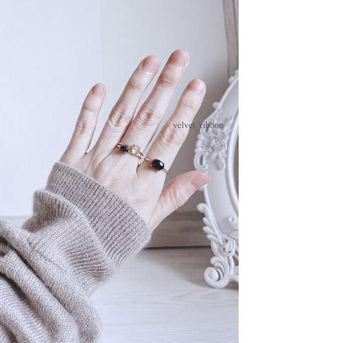 AAA ブラックスピネル 18kgp silver925 リング オーバル 指輪 ゴールド