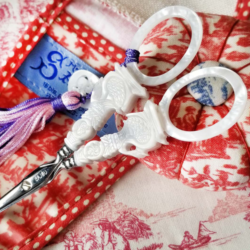Sajou刺繍ハサミ☆マザーオブパール白鳥 Sold その他素材 hm0101 通販