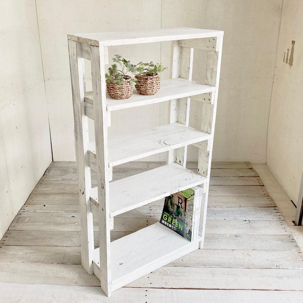 リサイクルウッド☆オープンシェルフ ホワイト　RW0169WT