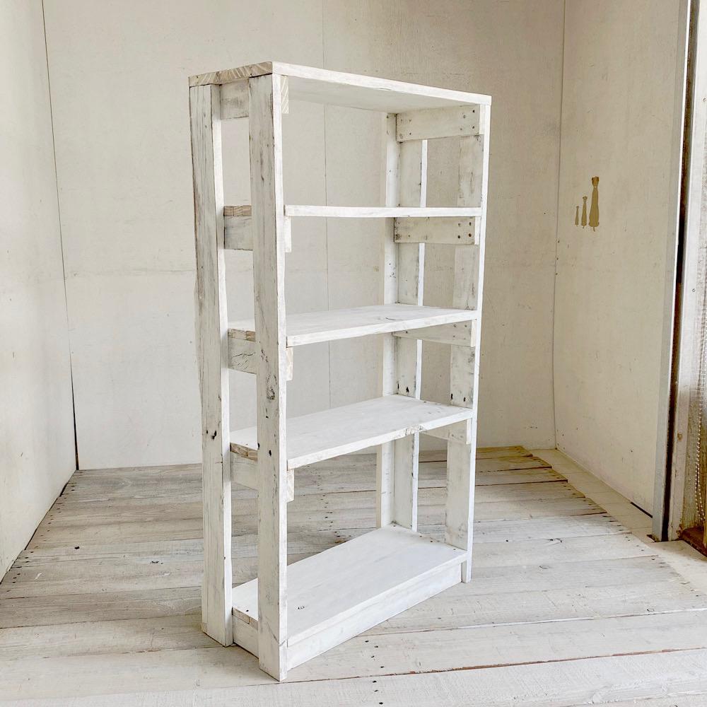 リサイクルウッド☆オープンシェルフ ホワイト　RW0169WT