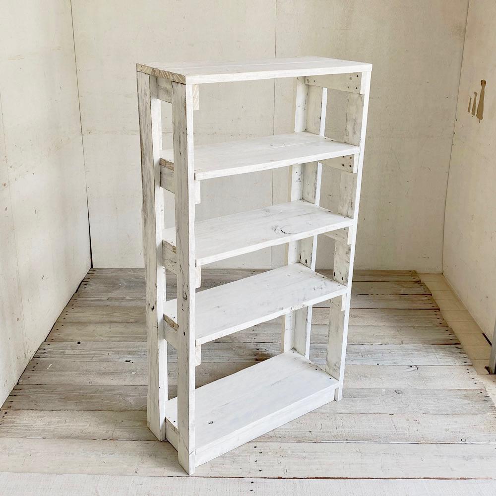 リサイクルウッド☆オープンシェルフ ホワイト　RW0169WT