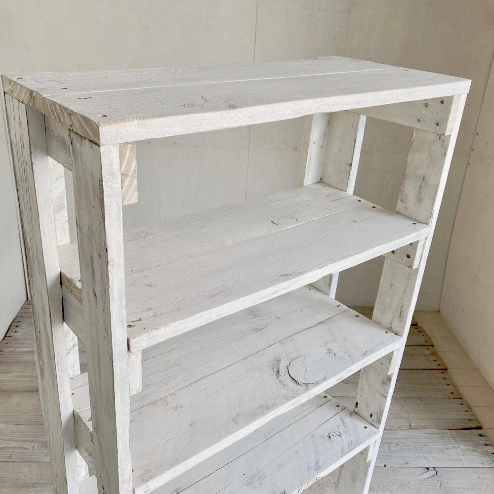 リサイクルウッド☆オープンシェルフ ホワイト　RW0169WT