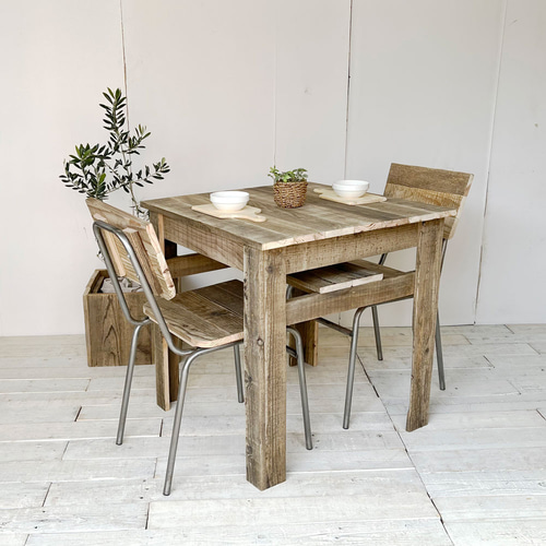 リサイクルウッド☆カフェテーブル 3 RW0170 ダイニングテーブル