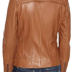 羊革・キルティングショルダーの羊革ジャケット Sheep Leather Jacket Quilted Shoulder 2枚目の画像