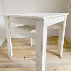 リサイクルウッド☆カフェテーブル 3 ホワイト　RW0170-WT 11枚目の画像