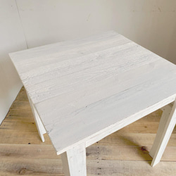 リサイクルウッド☆カフェテーブル 3 ホワイト　RW0170-WT 10枚目の画像