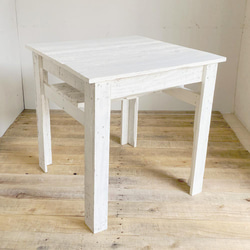 リサイクルウッド☆カフェテーブル 3 ホワイト　RW0170-WT 7枚目の画像
