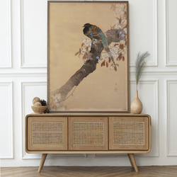 【NO.321】雉と桜の花鳥図の日本画アートポスター和柄☆お正月鳥和モダン和室インテリア雑貨A4A3A2A1B4B3B2 8枚目の画像