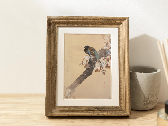 【NO.321】雉と桜の花鳥図の日本画アートポスター和柄☆お正月鳥和モダン和室インテリア雑貨A4A3A2A1B4B3B2 7枚目の画像
