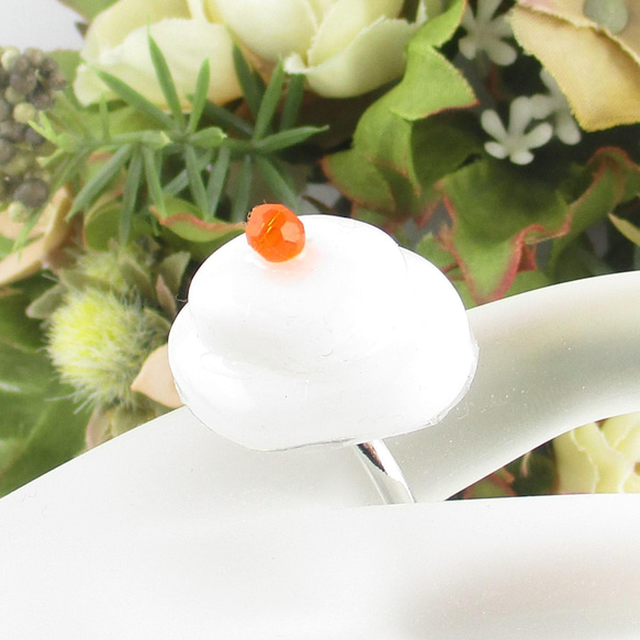 時期が時期だからクォーツ入りの鏡餅を指元にいかがでしょう♪(創作リング)SR819 2枚目の画像