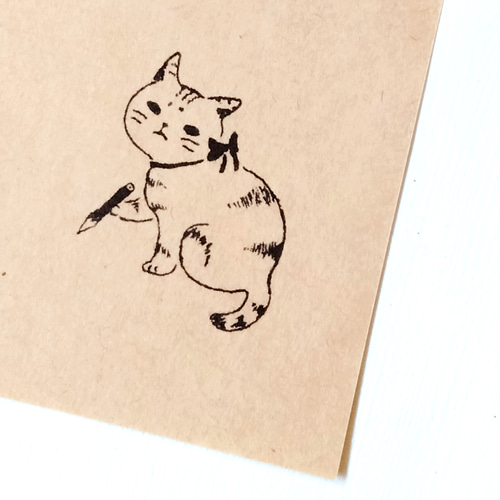 クラフト紙レターセット 猫好きさんへの誕生日プレゼントに。 レター