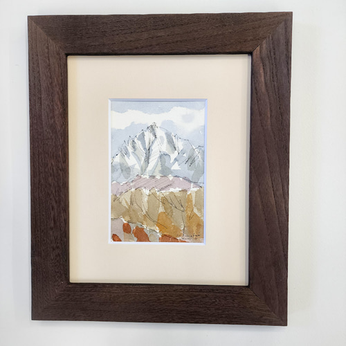 絵画 木版画 真作 清水遠流 『剱岳夕焼け』ED 65/125 サイン有り