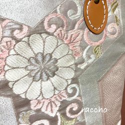 【kimono】帯リメイク 毘沙門亀甲 トートバッグ 10枚目の画像