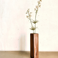 木の花瓶　壁掛けドライフラワーベース　一輪挿し　木製　シンプル　 17枚目の画像