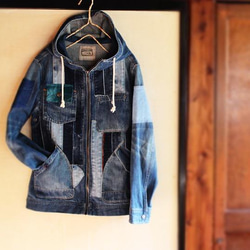 ↓お値下げ中○SAYOCAFE＋R/リメイク、襤褸ファッション個性的デニム