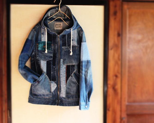 SAYOCAFE再構築、着物リメイクの個性的なパッチワークジャケット SAYOCAFE再構築、着物リメイクの個性的なパッチワークジャケット