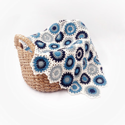 スパイシーブランケット ウール かぎ針編みのミニブランケット（マルチ