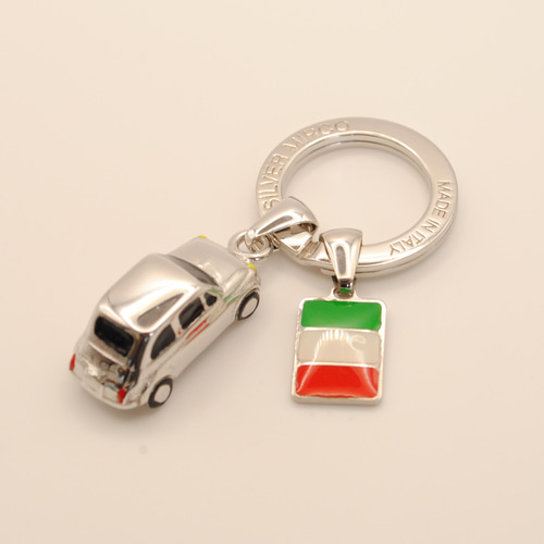 シルバー925のチャームキーリング「クラシックカー」【送料無料