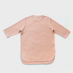 草木染めBOTADEGI ソフトスムース七分丈Tシャツ　玉ねぎピンク 3枚目の画像