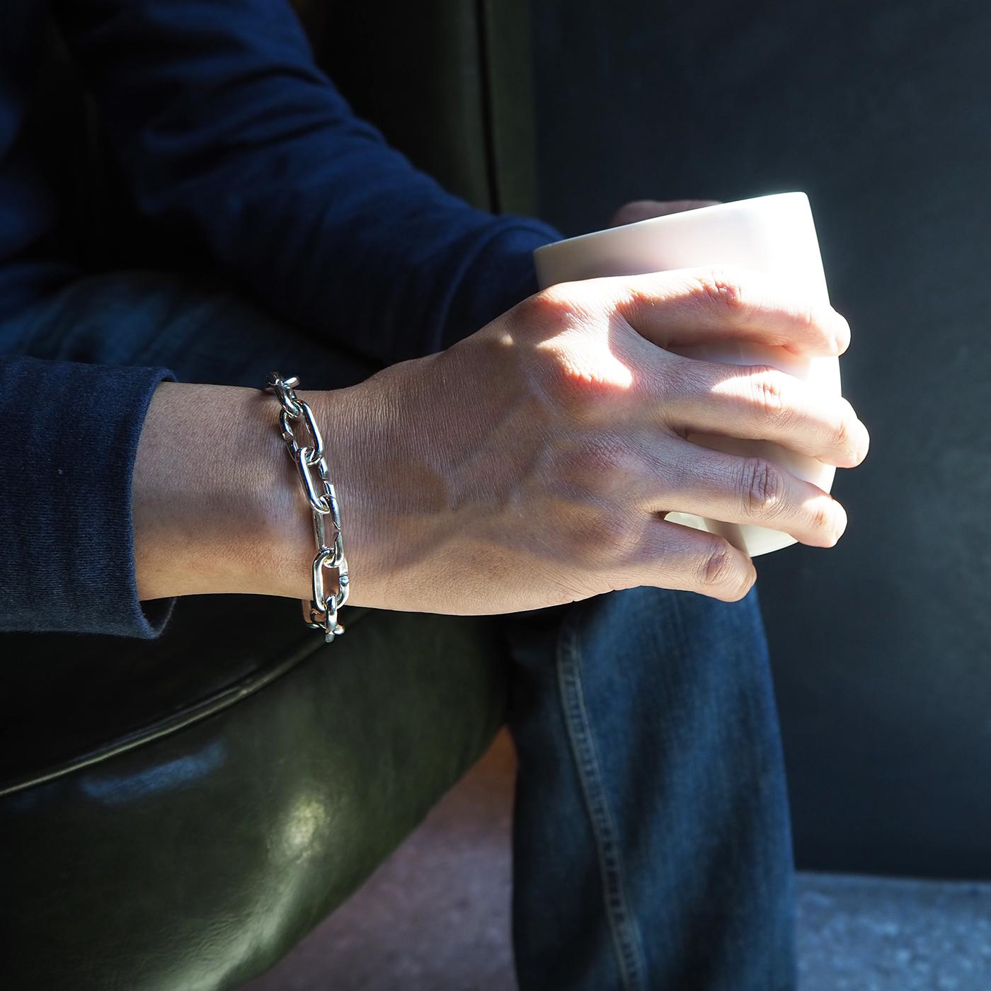 Cバックルブレスレット_Cバックルブレスレットニュートラルブレスレットペアチェーン