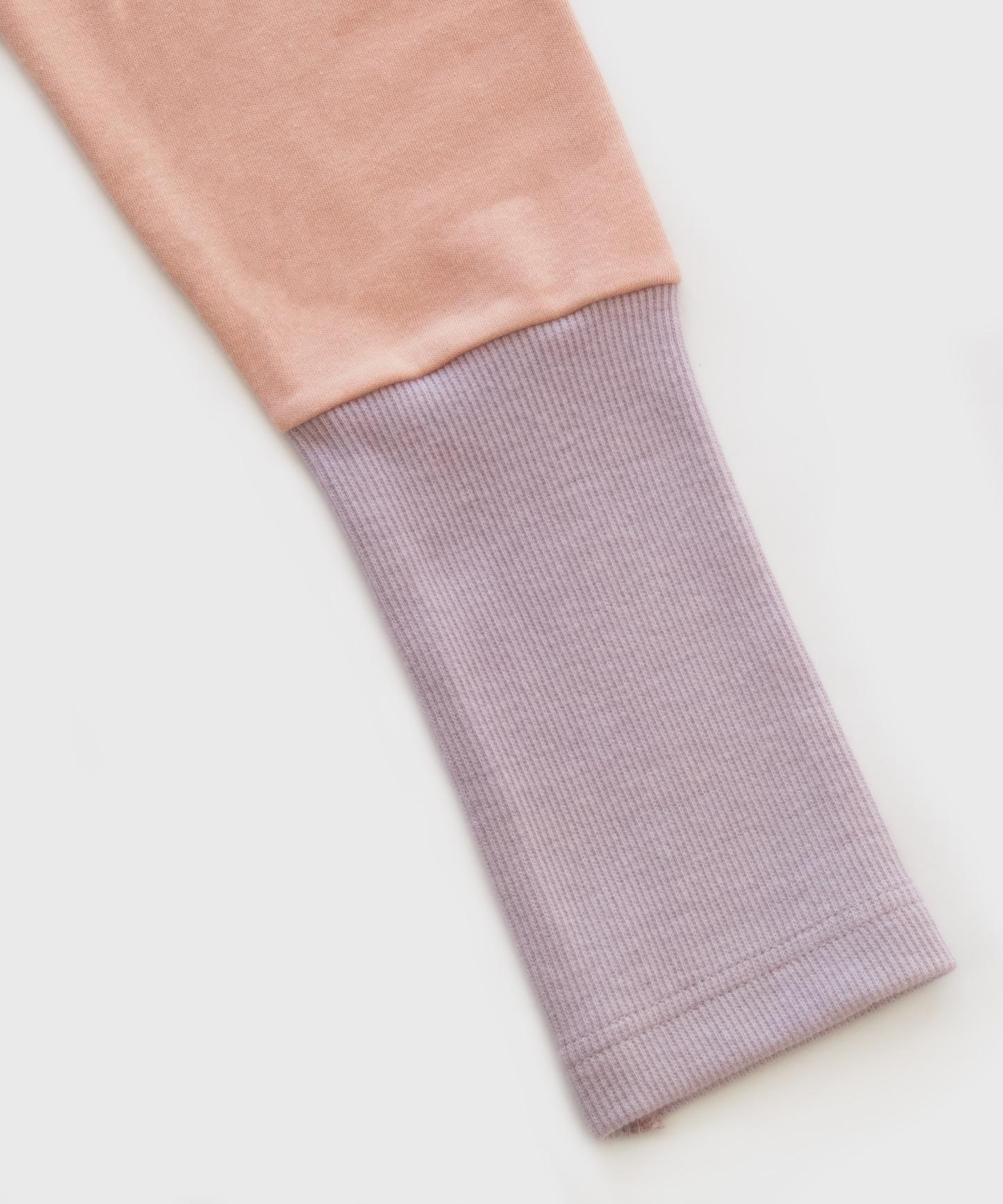 草木染めBOTADEGI ソフトスムースバックギャザー プルオーバー　玉ねぎピンク