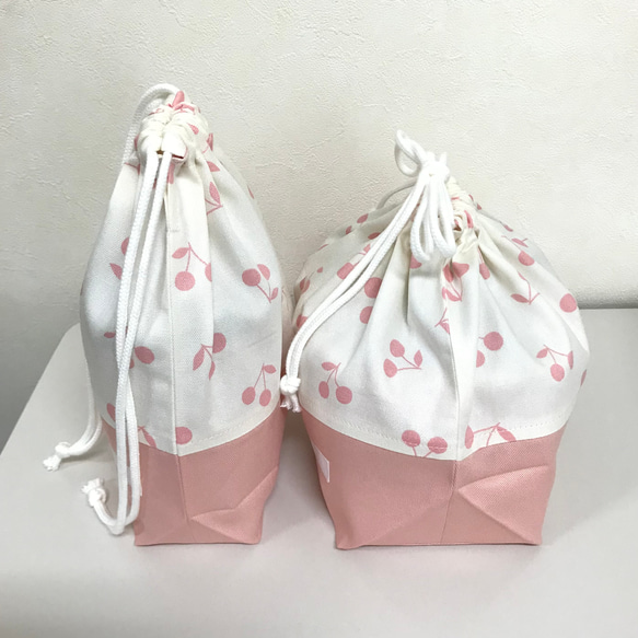 コップ袋とお弁当袋2点セット　　#1698 2枚目の画像