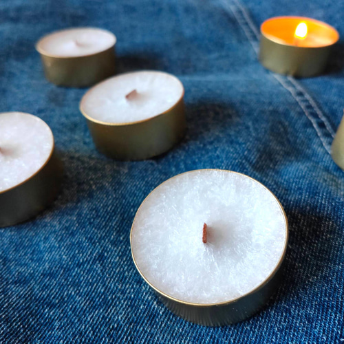 木芯キャンドル palm wax(ティーライト) 6個セット キャンドル